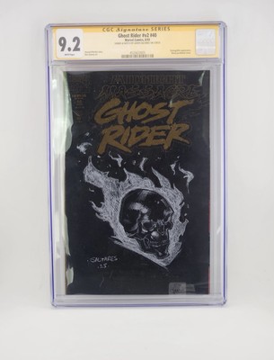 Ghost Rider v2 #40 CGC 9.2 signed and sketched by Javier Saltares