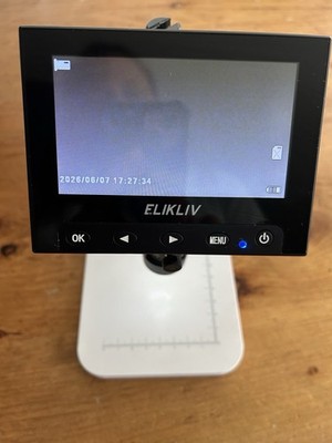 Elikliv Microscope, LCD Digital Coin Microscope 1000x, Coin Magnifier with 8 Adj