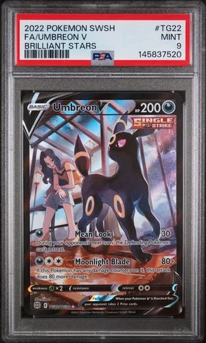 PSA 9 Umbreon V TG22/TG30 Brilliant Stars 2022 Full Art Holo Pokémon Card TCG