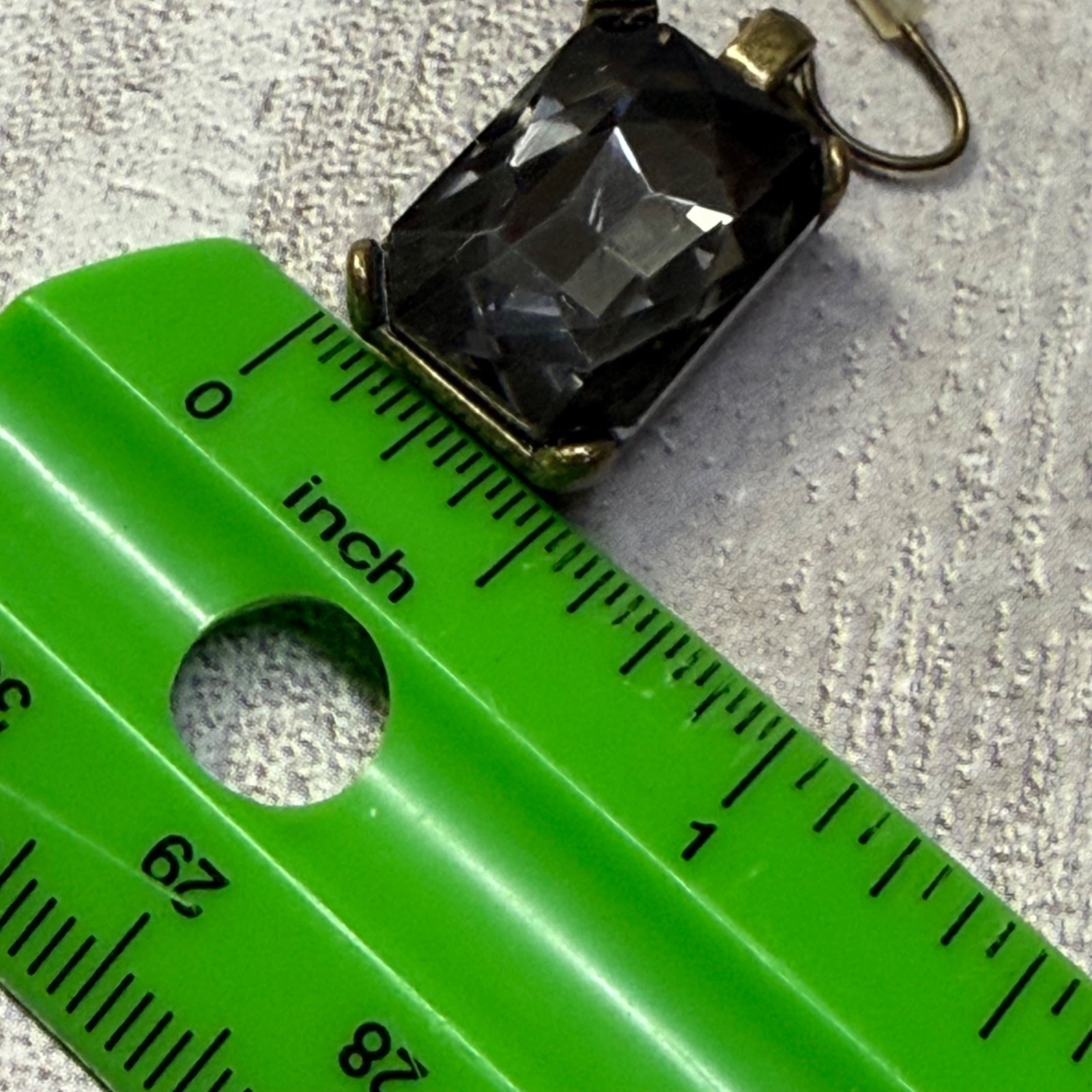 Vintage-Style Black Crystal Rectangular Dangle Ea… - image 12