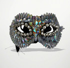 Vintage Venetian Rhinestone Decorated Demi Mask 20th Century
