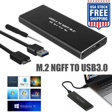 USB 3.0 M.2 SSD Reader for 2230 2242 2260 2280 Size Portable Hard Drive Adapter