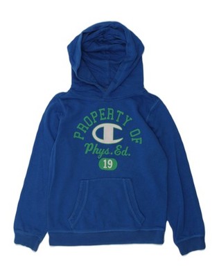 Champion Jungen Grafik Hoodie Pullover 7-8 Jahre Small blau Baumwolle AG08