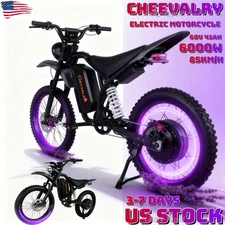 Cheevalry Electric Dirt Bike 20" Fat  6000W 52V 32Ah All Terrain E-Motorcycle US