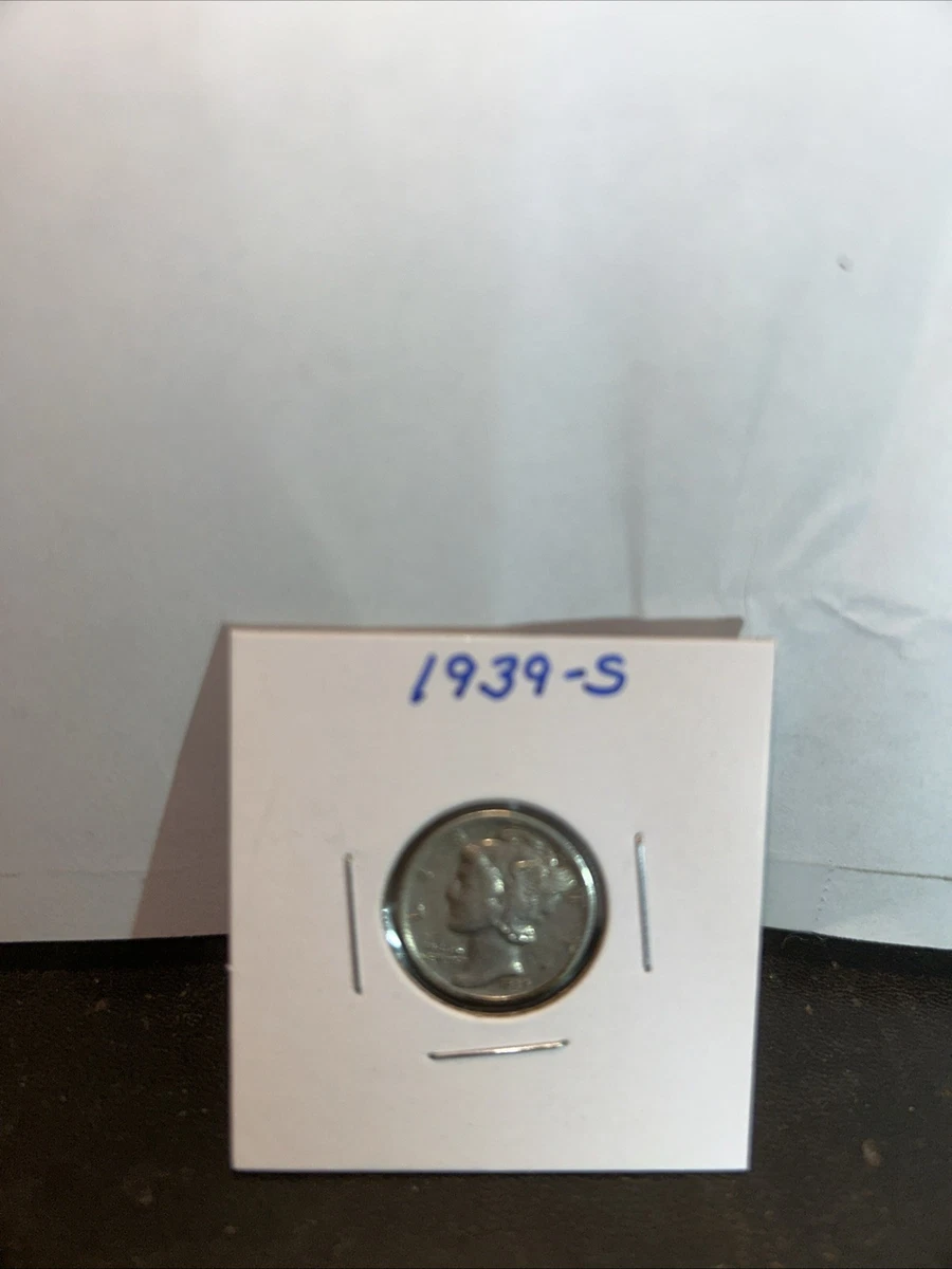 1939-S Mercury Dime Silver Coin – AU Condition, Free Shipping