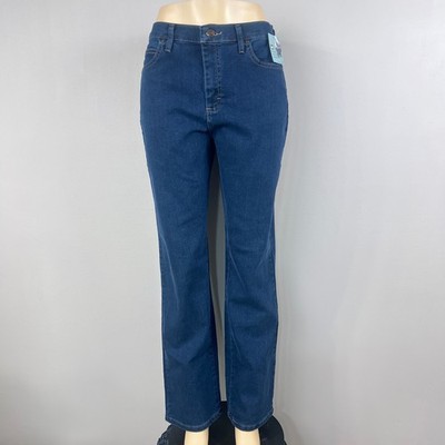 Lee Relaxed Fit Straight Leg Jeans Womens 12 M Stretch Premium Dark Blue New