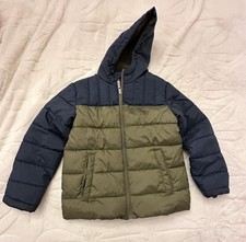 Wonder Nation Kid's Winter Coat Size 8 - Hooded Puffer Jacket Fleece Lined-A01