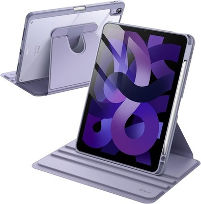 JETech Rotierende Hülle für iPad Air 11'' 360° Drehbar mit Stifthalter Violett