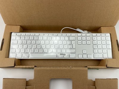 Apple Keyboard Ziffernblock Tastatur USB Weiß QWERTZ deutsch MB110D/A A1243 19%