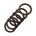 Wooden Curtain Rings with Hooks 6Pcs Coffee Reusable Rings for Home Curtains
