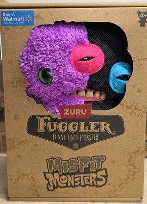 Zuru Fuggler Misfit Monsters Reeko & Alien 9  Plush Purple Black NEW