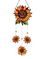 DekohäNger Fantasie Sonnenblume L. 68Cm Orange Braun Metall Formano H25