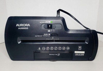 Aurora AU800SD Professional Strip Cut Paper /CD / Credit Card Shredder ~ Working