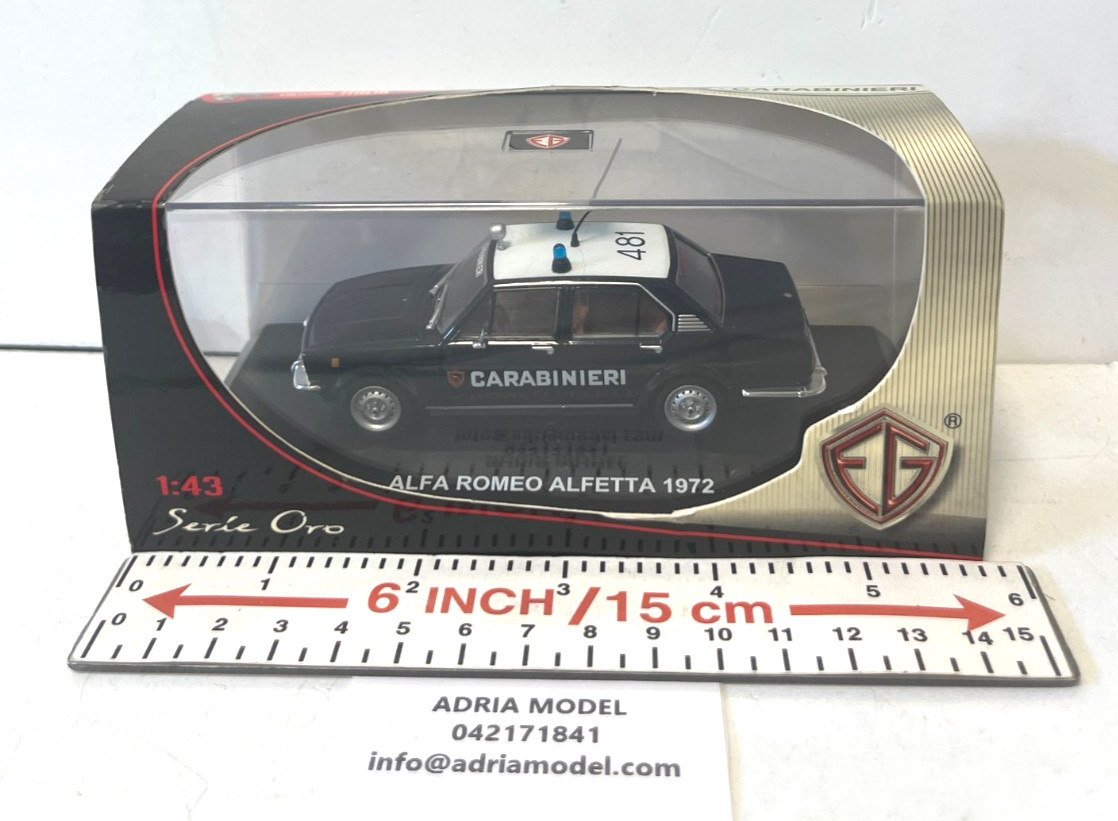 EDISON GIOCATTOLI 1:43 AUTO ALFA ROMEO ALFETTA 1972 CARABINIERI ART 801521