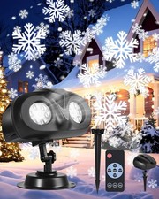 Christmas Snowflake Projector Outdoor Snowfall Landscape Spotlight with Remote
