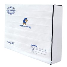 Plastic Mattress Bag for Moving Storage, 6 Mil Waterproof Zippered Mattress C...