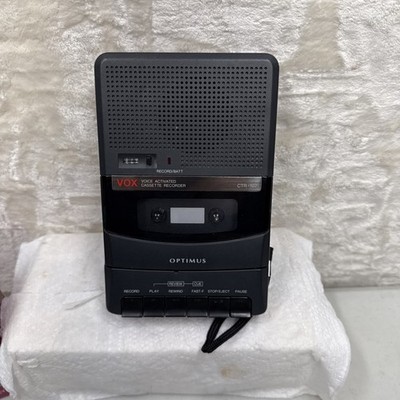 Optimus Cassette Recorder VOX CTR-107 VOX Voice Activated Untested