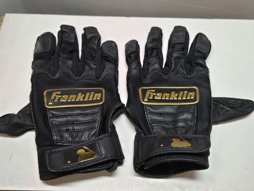 Franklin Men's MLB CFX Pro Baseball Batting Gloves Black/Gold Adult M