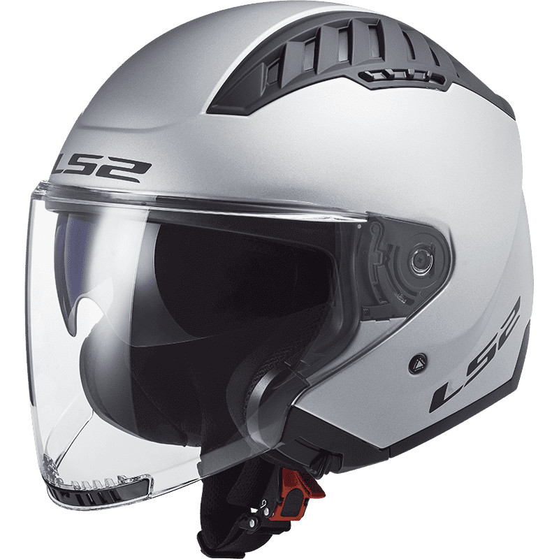 Casque jet LS2 OF600 Copter argent mat aux finitions minimalistes de précision