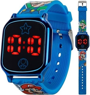 Kids LED Watch   Interactive Teaching Tool with Fun LED Lights, Durable Blue Str
