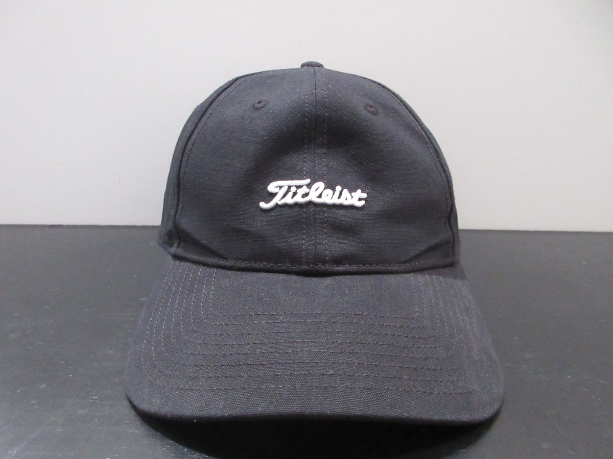 Black Titleist Nantucket Titleist Hat Cap Strap Back Black White - Main Image