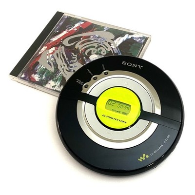 Sony D-EJ100 PSBLK Psyc Walkman Portable CD Player Black/Green +Free The Cure CD