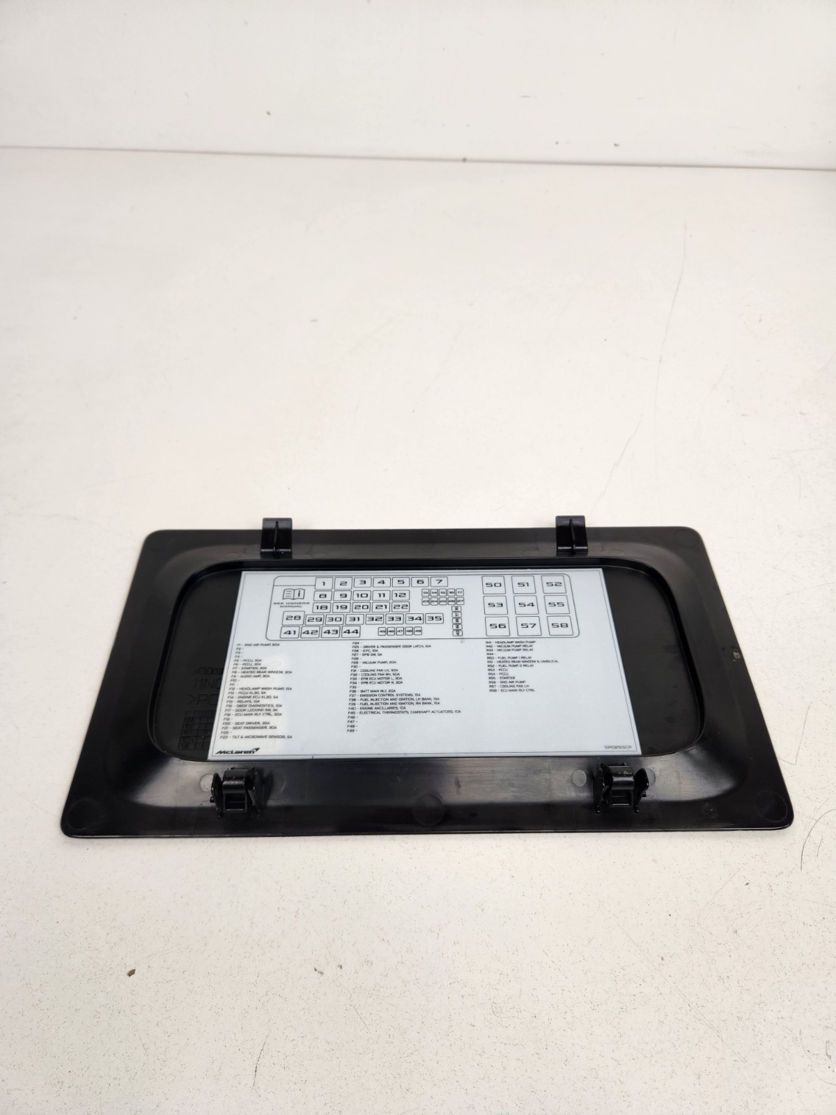 McLaren MP4-12C 2012-2014 Cover plate P/N 11P0255CP