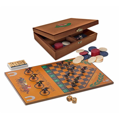 Derby Horse Race Board Game Set with Metal Game Pieces and Wooden Keepsake St... - Picture 6 of 9