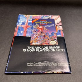 🔥Double Dragon II 2 The Revenge completo di scatola CIB con poster! Nintendo NES 1990