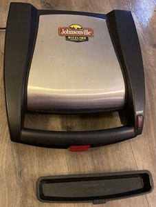 Johnsonville Sizzling Sausage Grill Indoor Electric Grill BTG-0498 W Drip Tray