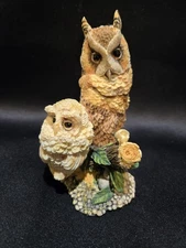 Russell Willis / Hamilton Nesting Instincts Peaceful Perch Owl Resin Figurine...