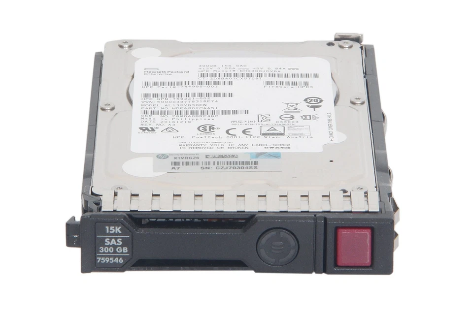 HP 300GB 12G SAS 15K 2.5in DP ENT SC HDD Festplatte / HPE 759546-001, 759208-B21