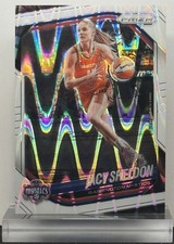 2025 Panini Prizm WNBA #113 Jacy Sheldon White Seismic Prizm Mystics