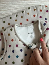 kyte baby sleep sack size medium 2.5 OAT POLKA DOT RAINBOW dahlia olive eggplant