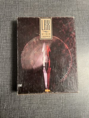 1990 Electronic Arts LHX ATTACK CHOPPER  IBM PC 5.25'' Floppy Disc Fly Simulation