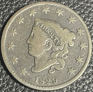 1829 Coronet Head Large Cent.