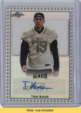 2020 Leaf Metal US Army All-American Bowl Flag Etch 1/1 Tosh Baker Auto k4s