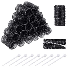 20 Pack Vintage Brush Rollers for Hair with Picks Medium Wire Mesh Rollers for