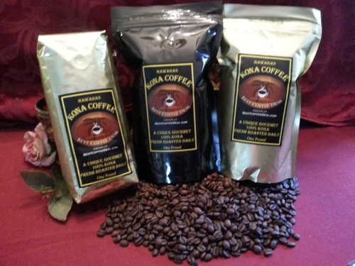 100% Hawaiian Kona Coffee Whole Bean, 5 Pounds - Fresh Roasted