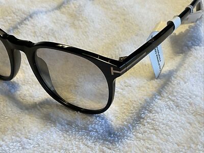 美品 TOM FORD Ansel TF858-F 01C アジアンフィット Tom Ford Ansel TF858-F 01C Black Round Plastic Sunglasses