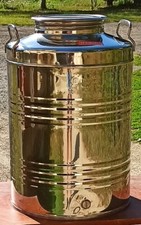 MINOX - Contenitore / Fusto Olio Acciaio Inox 50 Litri Predisposizione Rubinetto