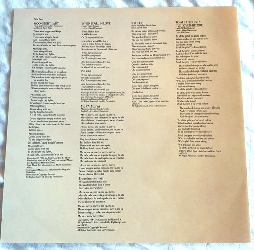 Julio Iglesias: 1100 Bel Air Place 33RPM Vinyl Record - Foto 5 di 7