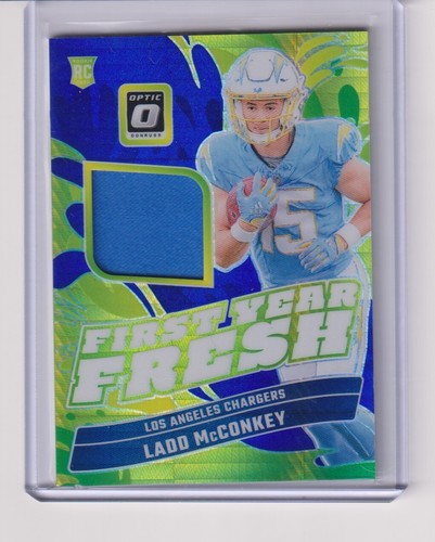 2024 Donruss Optic Ladd McConkey #FYF-LMY First Year Fresh Patch Rookie RC PRIZM - Picture 1 of 2