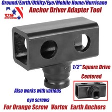 1/2" Ground,Earth,Utility,Eye,Mobile Home,Hurricane Anchor Driver Adapter Tool