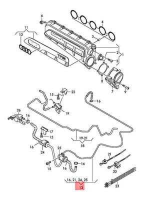 Genuine AUDI RS3 Sportback Lim. Vacuum Hoses With Connecting Parts 