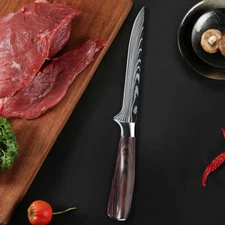 Slicing Knife Meat Cleaver Boning Knife Butcher Damascus Pattern Kitchen Knife