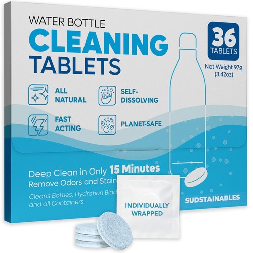 Water Bottle Cleaning Tablets “ 36pack Chlorinefree And Odorless Cleaner For Hyd