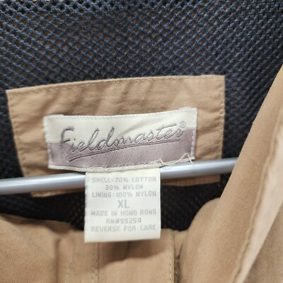 Gilet vintage Fieldmaster homme XL randonnée utilitaire de pêche tampon