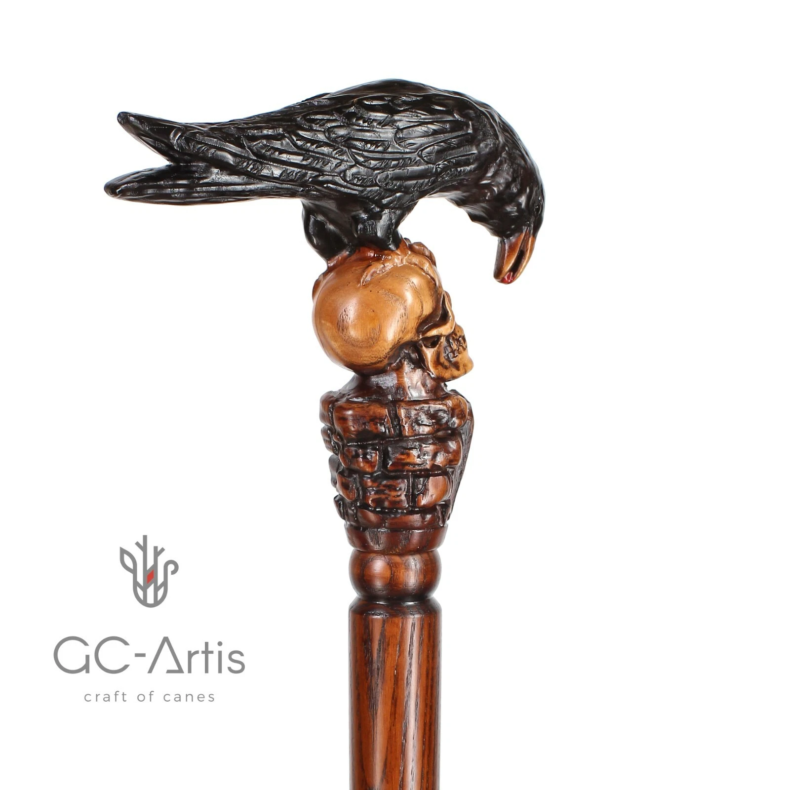 Black Crow & Skull Cane 2
