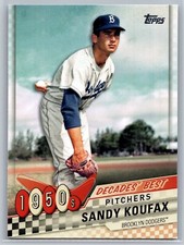 2020 topps update baseball sandy koufax decades' best #9